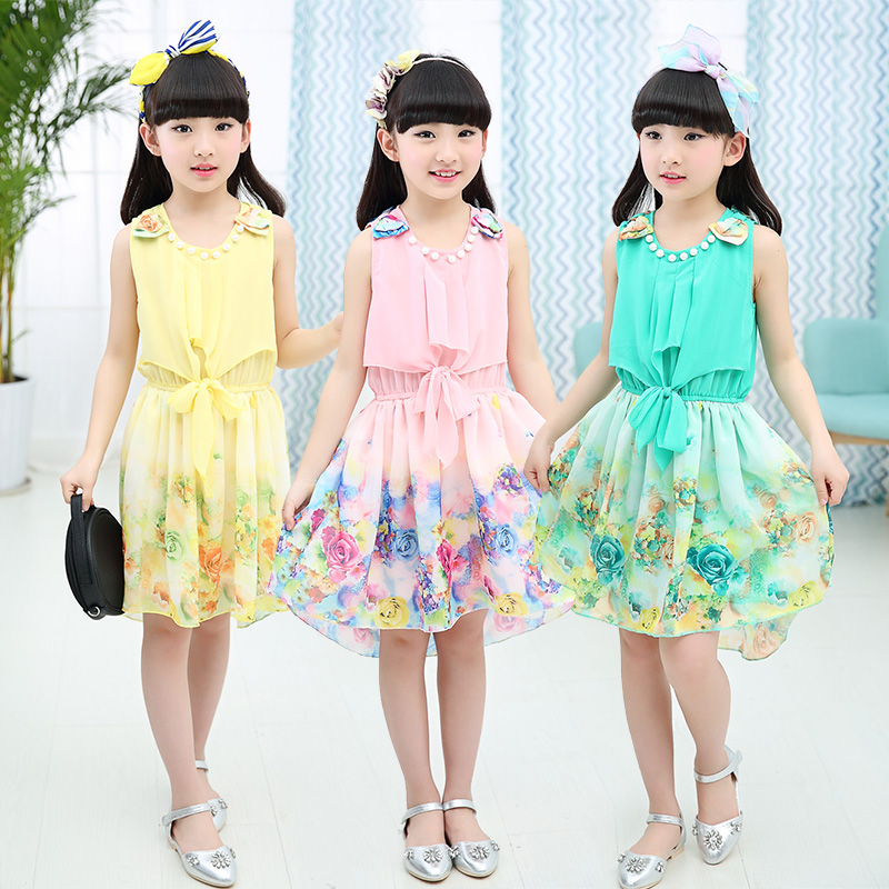 Robe enfant en mousseline de soie - Ref 2044445 Image 1