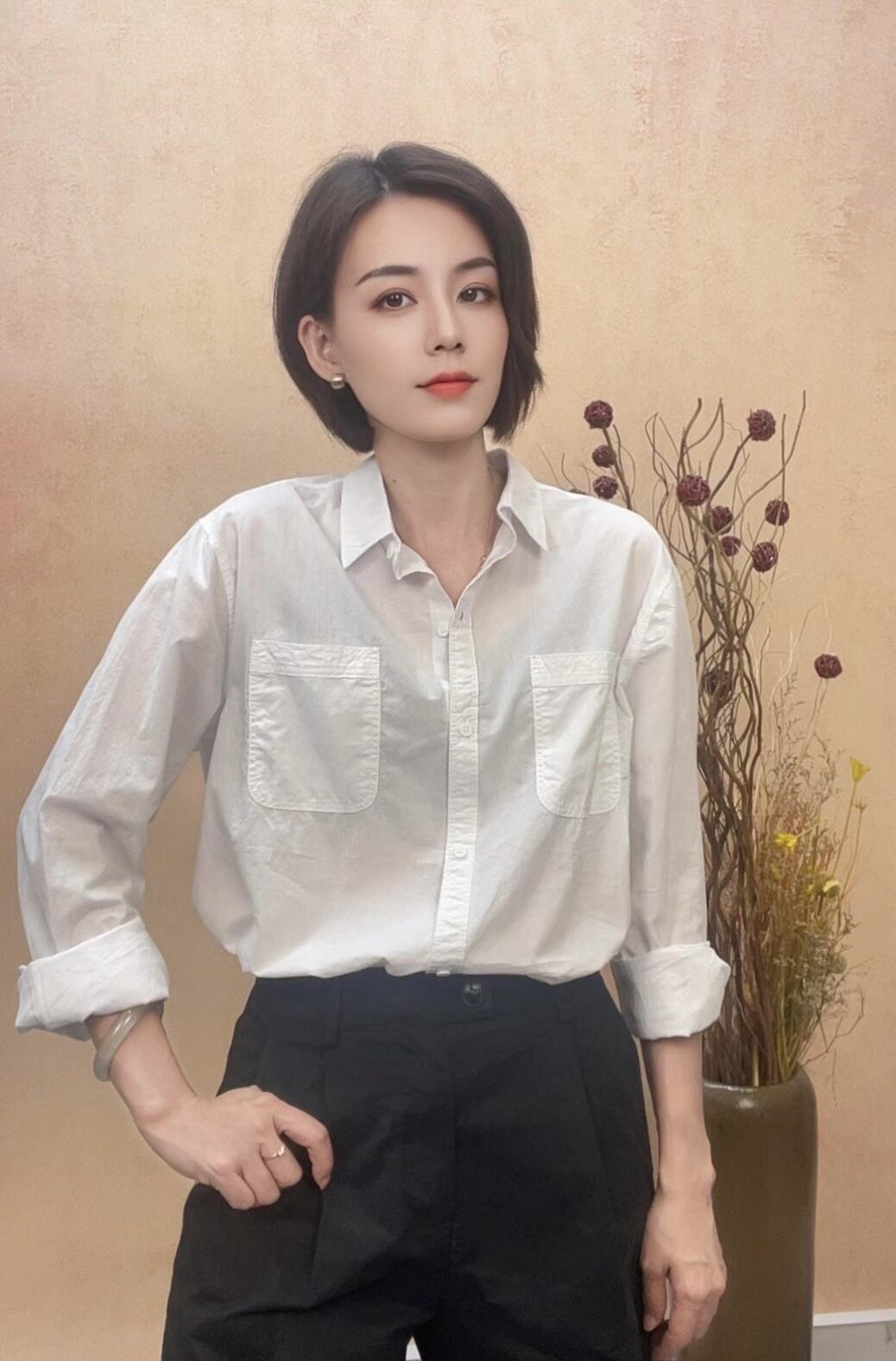 纯棉白色衬衫女2025秋冬新款长袖百搭纯色衬衣内搭外穿上衣小个子