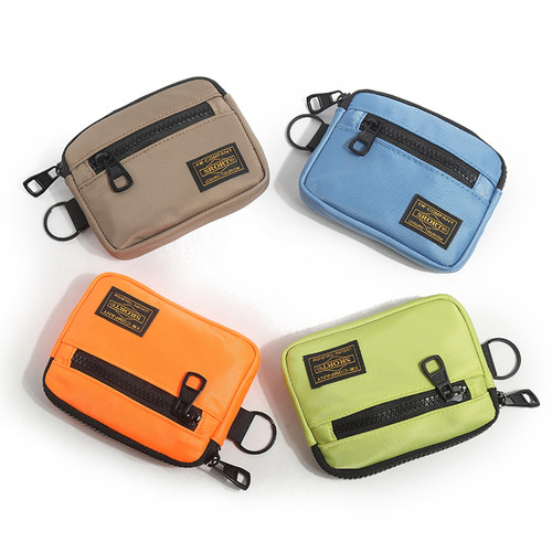 日系牛津布迷你钥匙零钱包女男学生小钱包儿童男童小包男孩钥匙包