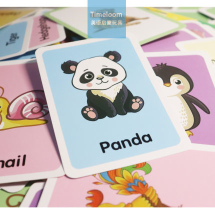 跨境英语启蒙Flashcards早教单词认知卡闪卡教具动物水果蔬菜身体