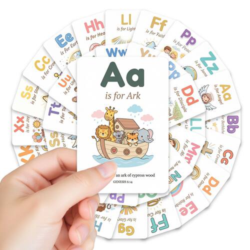 跨境英文启蒙Flashcard字母闪卡童趣小卡认知学习早教教具