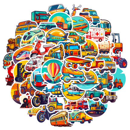 跨境Stickers防水贴纸DIY装饰贴画独角兽水杯电脑行李箱动物