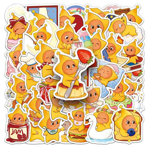 跨境sticker星星人贴纸Twinkle卡通儿童DIY手账保温杯笔记本防水