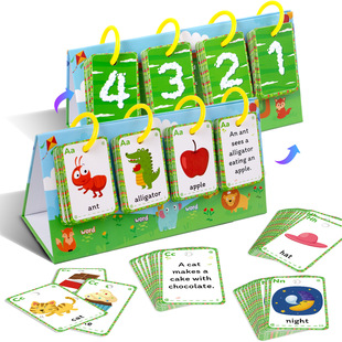 卡片英文图解早教亲子互动游戏 跨境英语启蒙sentence单词连句台式