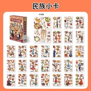 中文知识小卡片民族文化汉族少数民族文化展示学习闪卡