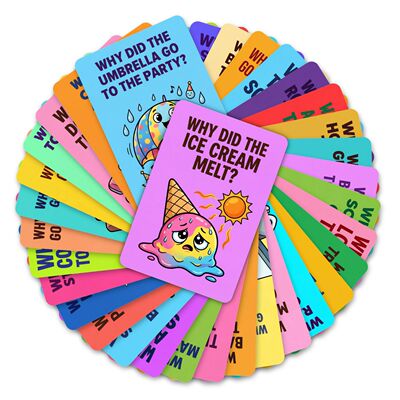 跨境英文启蒙Flashcard谜语闪卡双关语谐音梗趣味游戏手写留言卡