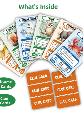 跨境英文Flashcard动物知识问答闪卡儿童百科知识互动教具游戏卡