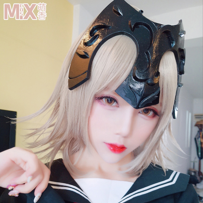 萌香家假毛贞德短发加长cosplay