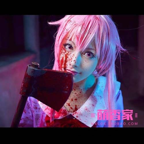 萌香家未来日记假发我妻由乃假毛胭粉长直发cosplay假发现货
