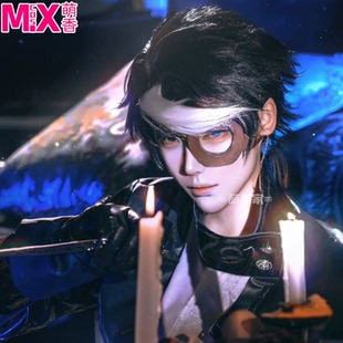 萌香家第五人格 真理之下 先知 黯 cos假发打毛工艺头顶 黑白拼色