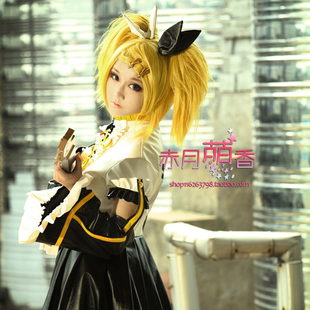 萌香家 V家 镜音玲姐姐双马尾金色 炉心融解 镜音cosplay假发