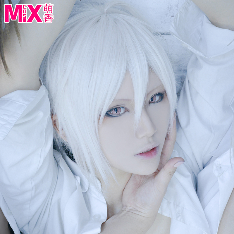 萌香家九条假发白色现货收脸
