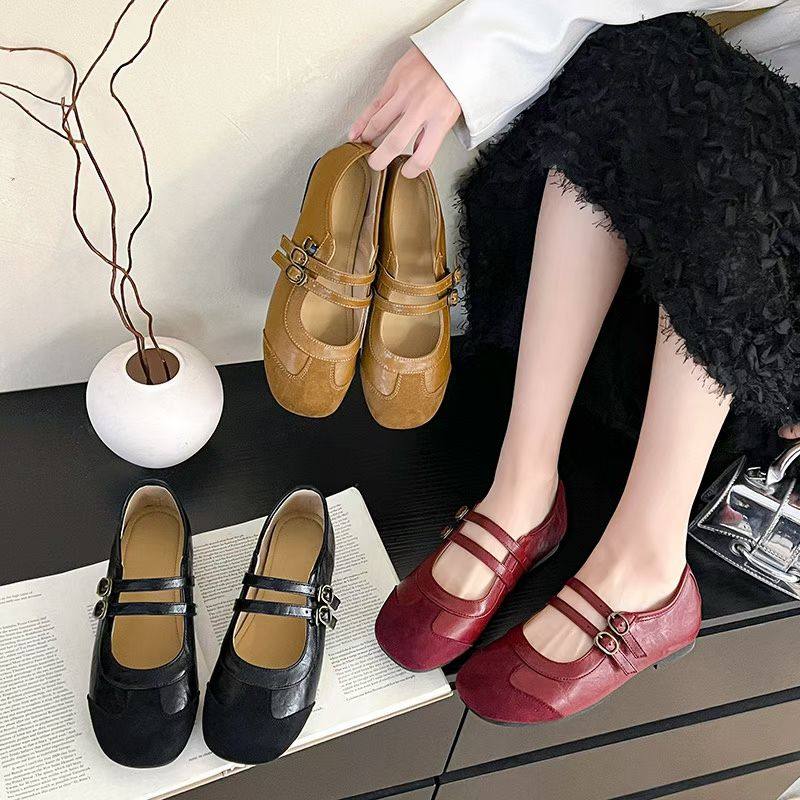2026春新款玛丽珍鞋女平底鞋法式浅口搭扣复古单鞋软底百搭豆豆鞋,女鞋,玛丽珍鞋,淘宝优惠券,粉丝福利购,淘宝优惠卷