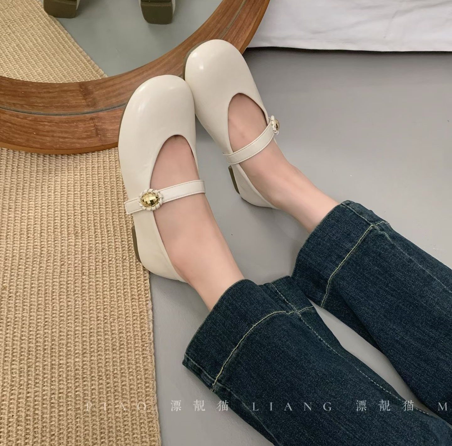 2026春新款一字扣单鞋女配裙子软底软面平底奶奶鞋法式玛丽珍鞋,女鞋,玛丽珍鞋,淘宝优惠券,粉丝福利购,淘宝优惠卷