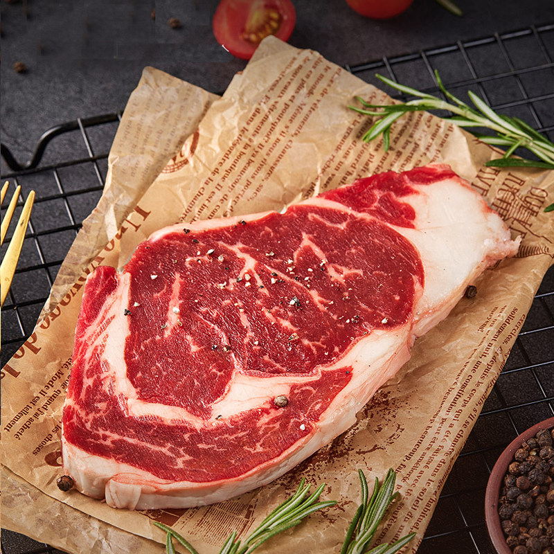 澳洲安格斯谷饲原切板腱西冷眼肉牡蛎牛排200g*2盒美国prime牛排