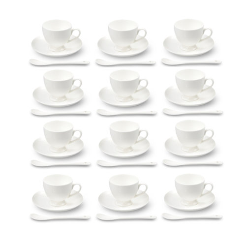 骨质瓷纯白浩敏咖啡杯碟奶茶水杯办公接待会议招待咖啡厅250ml