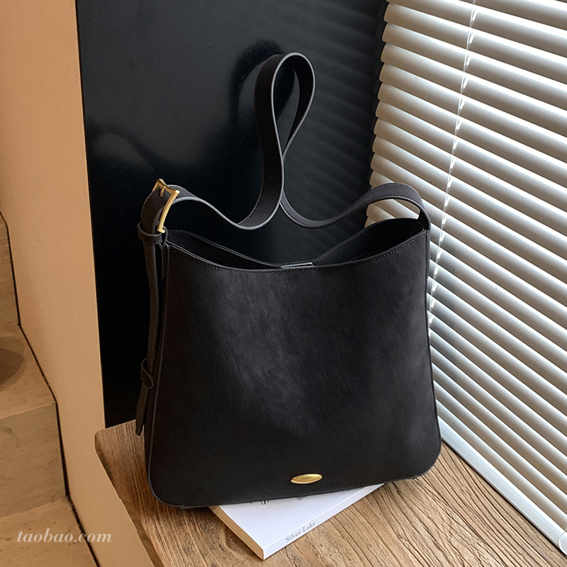 简约高级感麂皮绒托特包