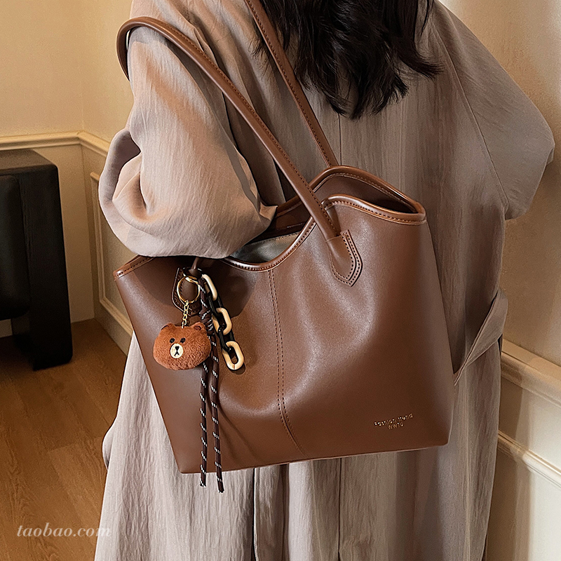 2025年新款简约纯色托特包