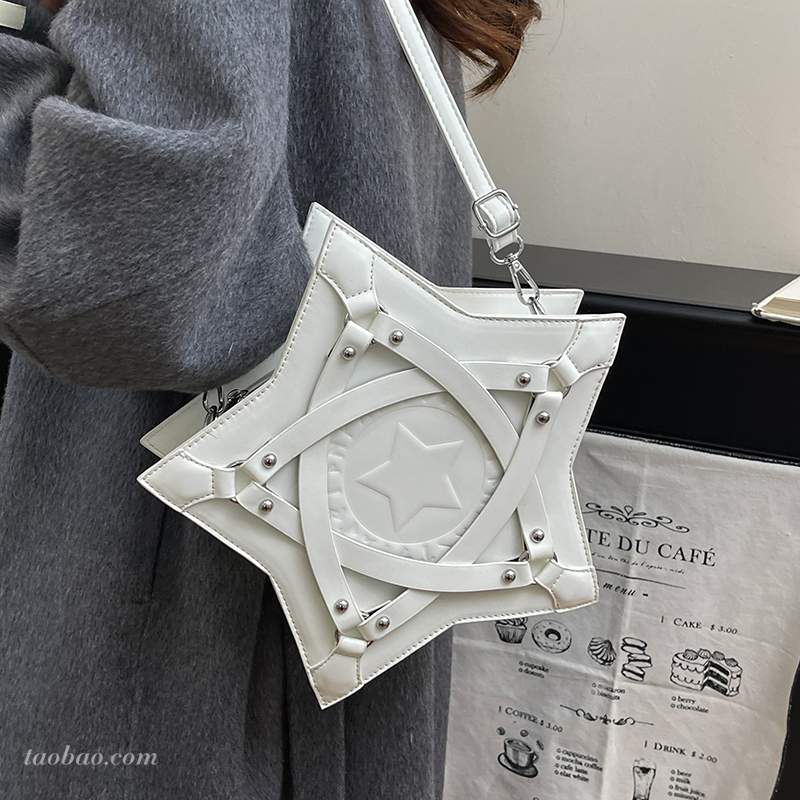 五角星托特包女通勤斜挎新款