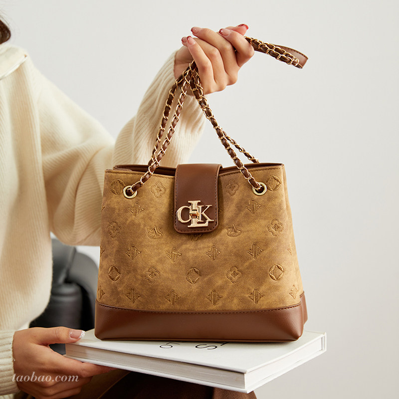 高级感大容量包包女2026新款时尚通勤单肩包百搭斜挎水桶包托特包,箱包皮具/热销女包/男包,水桶包,淘宝优惠券,粉丝福利购,淘宝优惠卷