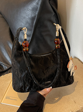 软面小众设计手拎包包女士2025秋冬新款流行百搭斜挎包单肩腋下包