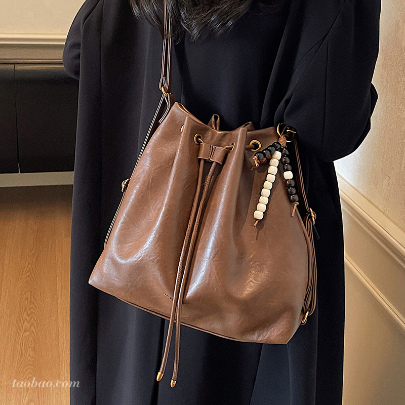 复古多用大容量托特包