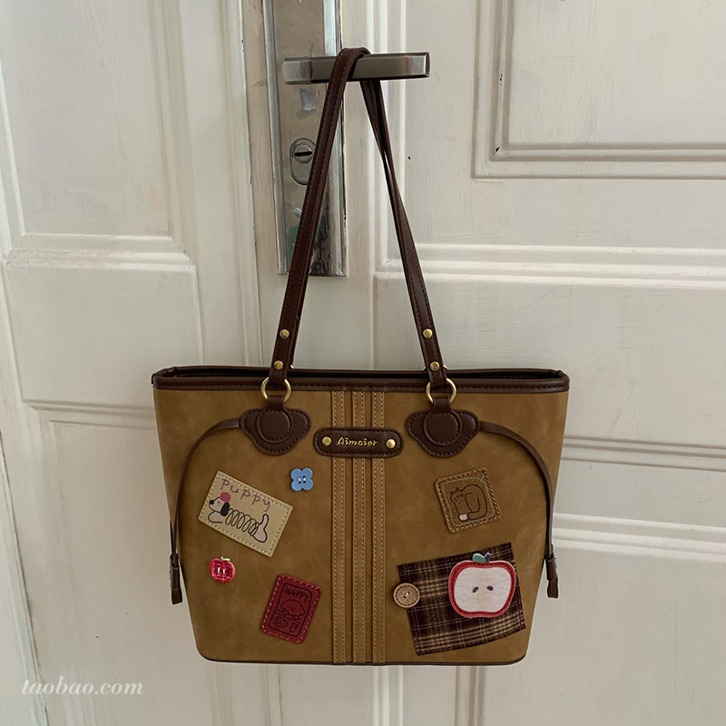 豹纹大容量通勤托特包