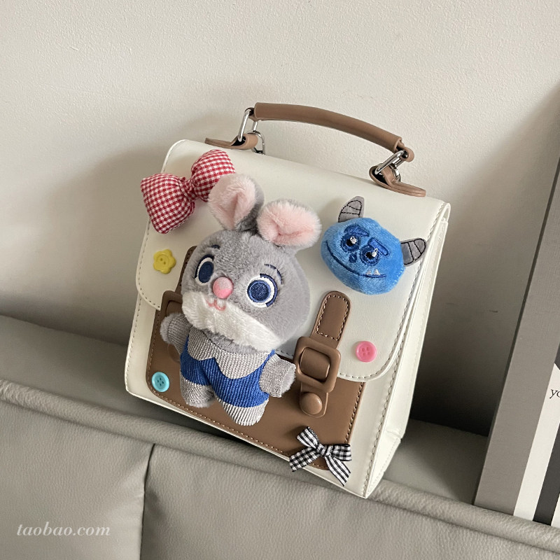 可爱萌少女双肩小书包2026夏季新款迷你百搭后背包时尚撞色斜挎包