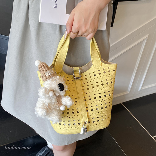 质感水桶包简约风单肩斜挎手提包