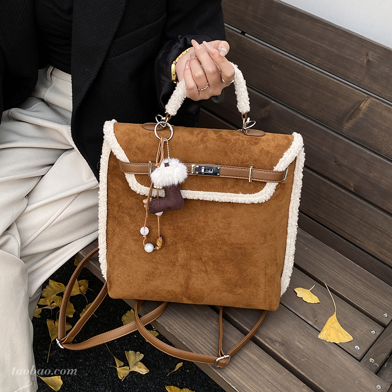 复古大容量双肩包通勤托特包