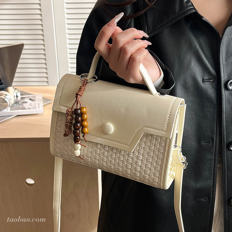 高级感小众编织纹包包2026春季新款时尚百搭斜挎包精致手提小方包,箱包皮具/热销女包/男包,小方包,淘宝优惠券,粉丝福利购,淘宝优惠卷