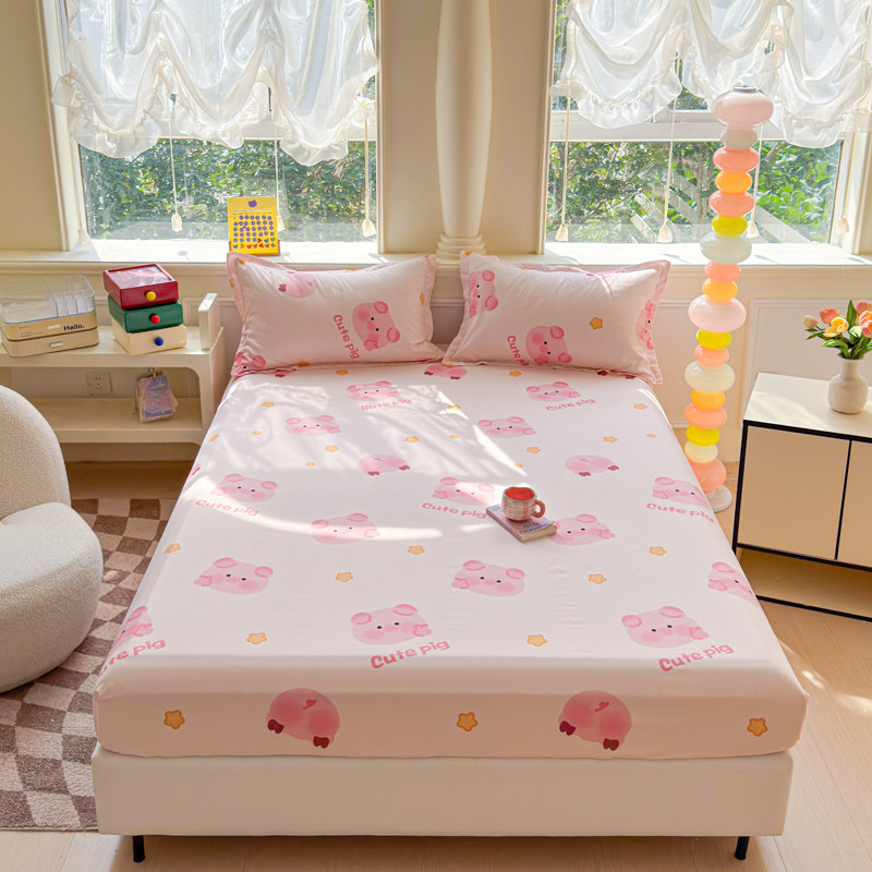 卡通床笠单件非纯棉全棉床单防滑0.9m1.5米2.0儿童床垫床罩三件套