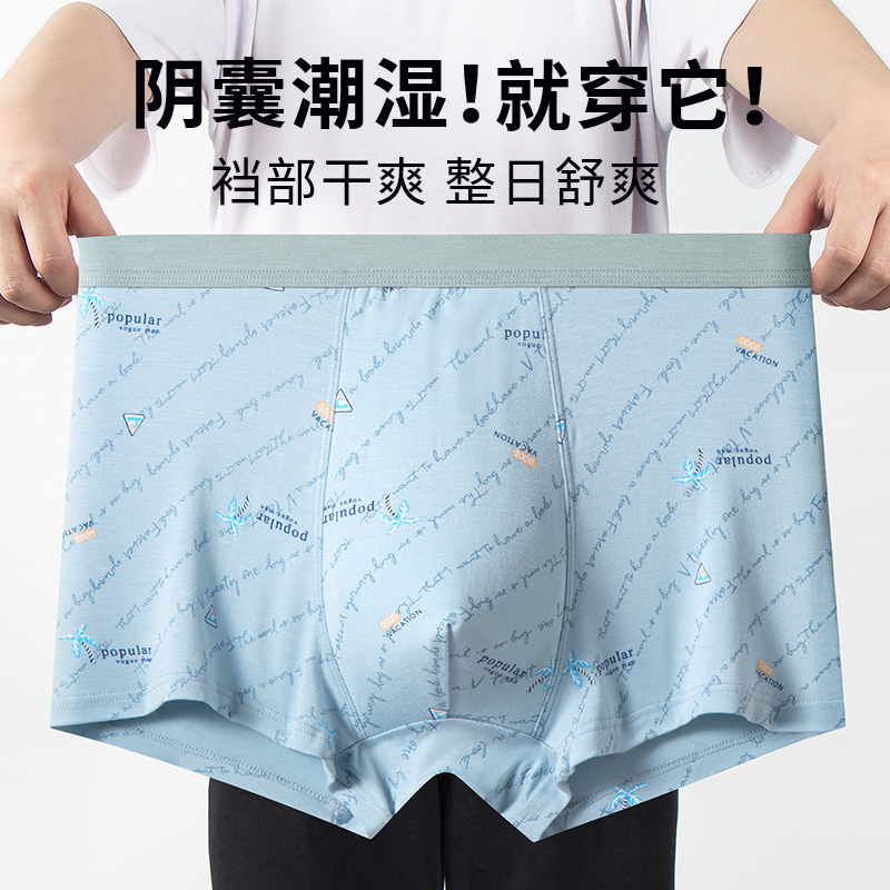 男士防阴囊潮湿内裤男款大码中年