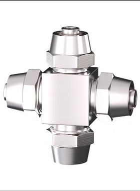 瑞沃尔PZA气动快速快插接头十字四通PZA-4/6/8/10/12mm快拧快插