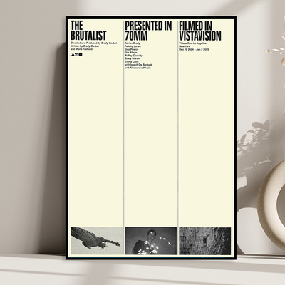 The Brutalist 粗野派电影海报装饰画影院酒吧文艺艺术床头挂画