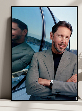 larry ellison 拉里埃里森海报企业家名人挂画书房办公室励志壁画