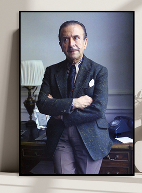 Claudio Arrau 阿劳钢琴家挂画古典交响乐音乐家琴房教室装饰画