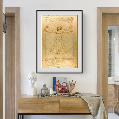 书房复古怀旧达芬奇装饰画