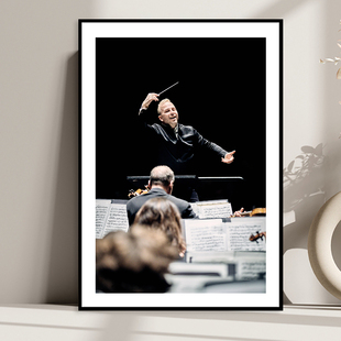 Yannick 雅尼克著名指挥家古典交响乐装饰画餐厅音乐琴房挂画