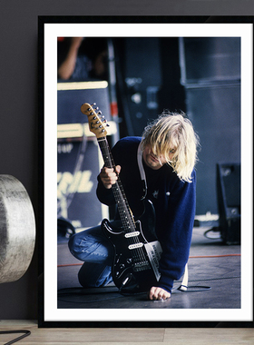 Nirvana Kurt Cobain 科特柯本摇滚海报吉他乐器装饰画酒吧壁挂画