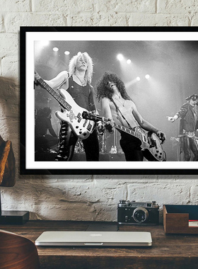 slash 欧美摇滚乐队明星海报装饰画酒吧KTV吉他琴行复古怀旧壁画