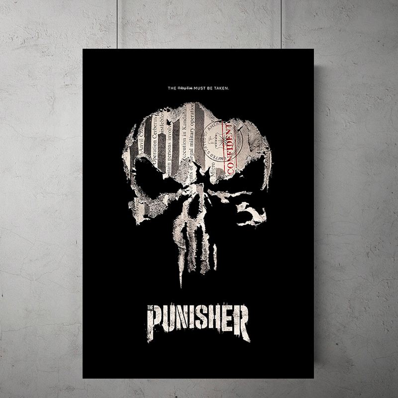 The Punisher 惩罚者 电影海报装饰画漫威人物工业风酒吧书房挂画图片