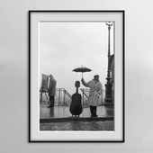 罗伯特杜瓦诺黑白摄影装 robert doisneau 饰画西餐客厅书房壁挂画