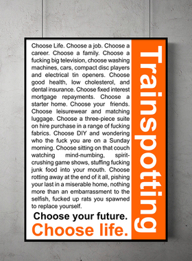 Trainspotting 猜火车经典电影海报装饰画主题酒店个性床头挂画