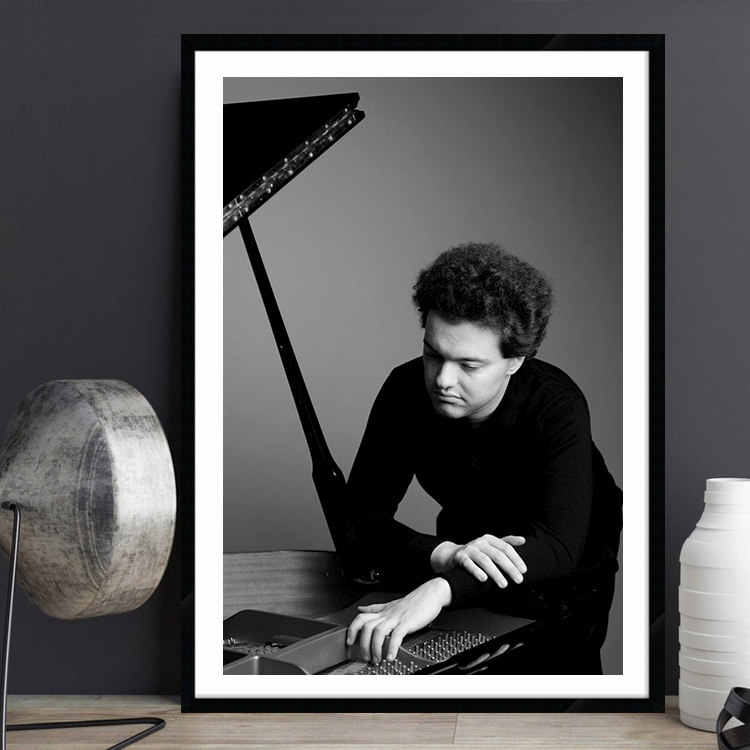 叶甫格尼基辛海报 著名钢琴家装饰画古典音乐家琴房教室餐厅墙画