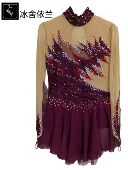 冰舍依兰女花样滑冰表演服考斯滕成人儿童比赛考级连体体操裙定制