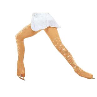 儿童成人花样滑冰表演打底袜考级比赛包鞋 袜加厚保暖高弹镶钻 裤