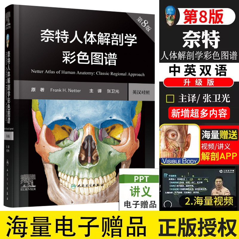 奈特人体解剖学彩色图谱第8版图片