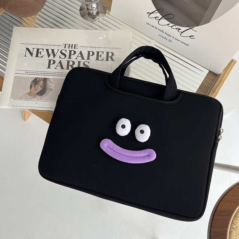 原创时尚潮牌丑萌ins风设计新款手提笔记本电脑包ipad平板防摔收纳包防水防震公文包15寸14寸通勤学生手提包