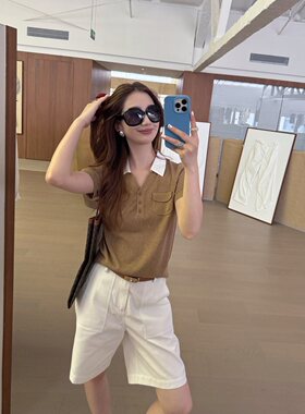吉姆姐姐 ONIVINTAGE欧尼家正品 老钱风亚麻高级感针织上衣